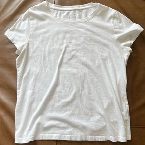 For The Republic White Short Sleeve Tee, 100% Cotton, Large